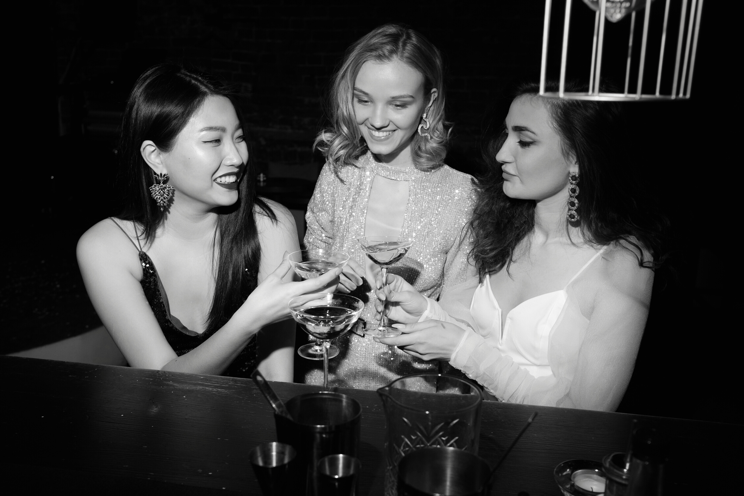 Women Drinking at a Bar